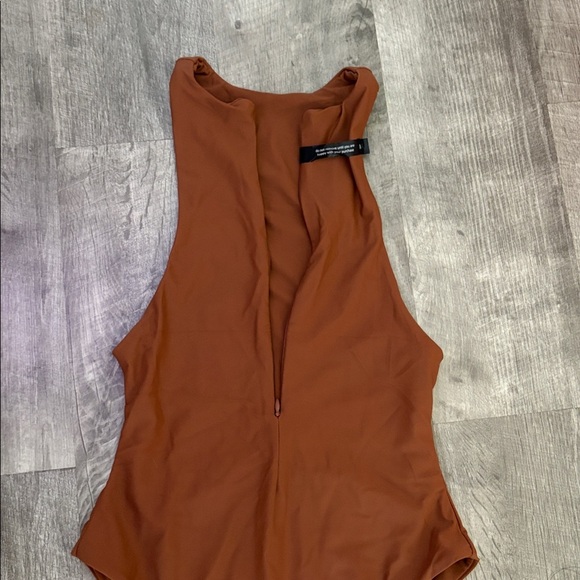 Ark Swimwear Brown Zip One Piece size M - Picture 4 of 9
